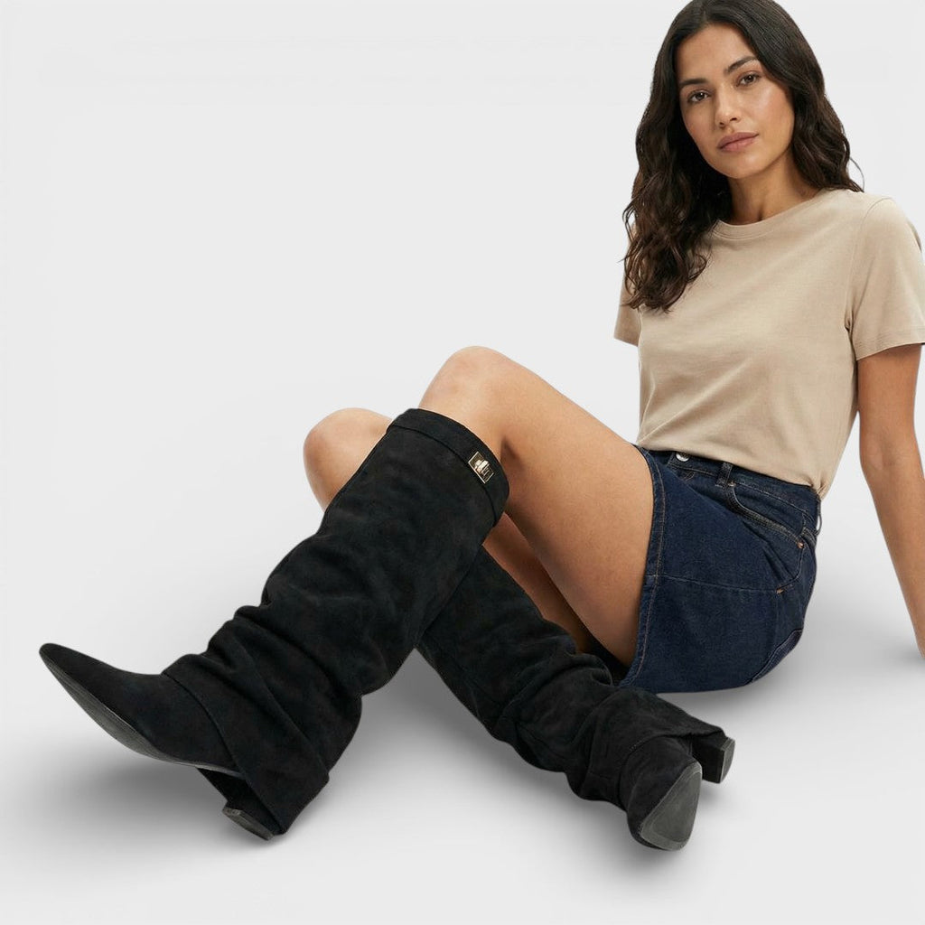 Zahra - Women's Stylish Knee-High Slouch Boots