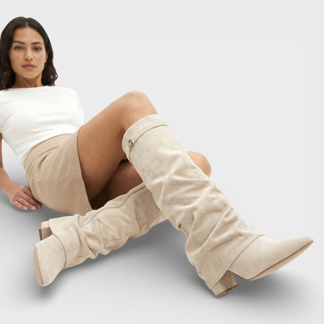 Zahra - Women's Stylish Knee-High Slouch Boots