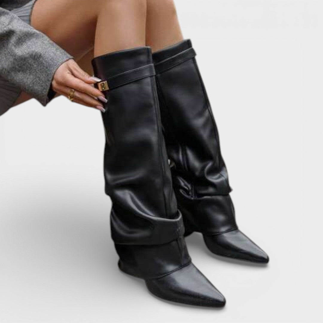 Zahra - Women's Stylish Knee-High Slouch Boots