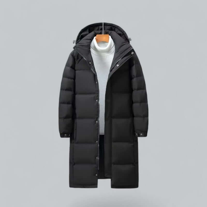 Zane - Men's Longline Hooded Winter Coat