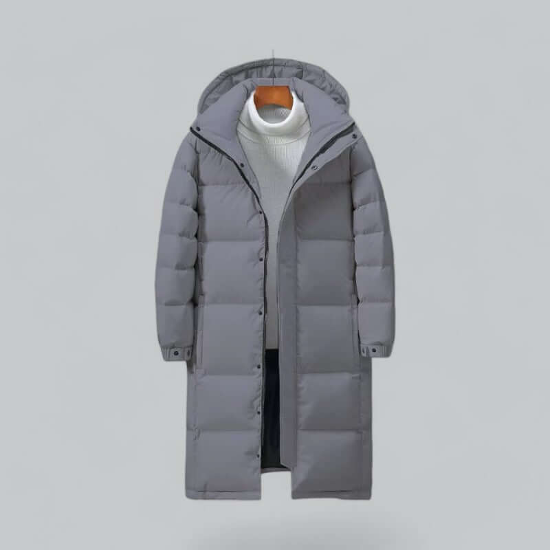 Zane - Men's Longline Hooded Winter Coat