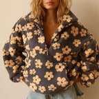 Zephyr | Women's Cozy Floral Quarter Zip Fleece