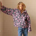Zephyr | Women's Cozy Floral Quarter Zip Fleece