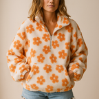 Zephyr | Women's Cozy Floral Quarter Zip Fleece