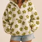 Zephyr | Women's Cozy Floral Quarter Zip Fleece