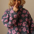 Zephyr | Women's Cozy Floral Quarter Zip Fleece