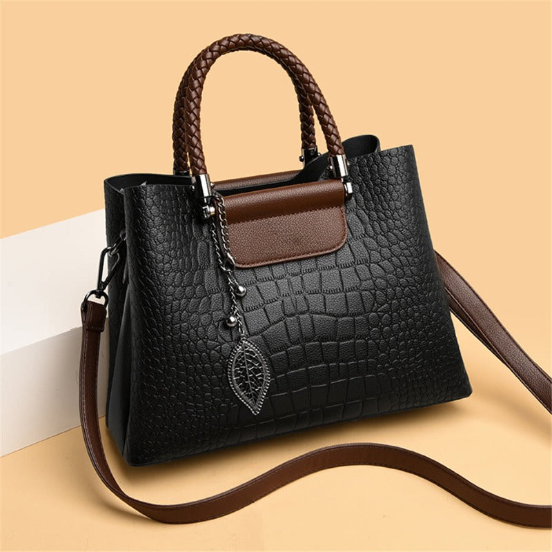 Zephyr - Women's Handbag with Braided Handles