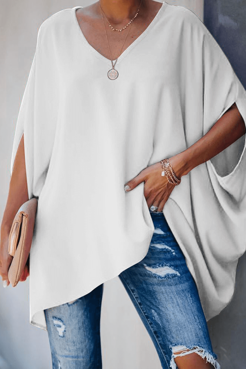 Zuri - Women's Flowing V-Neck Tunic Shirts