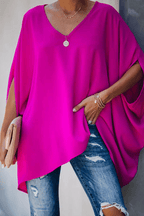 Zuri - Women's Flowing V-Neck Tunic Shirts