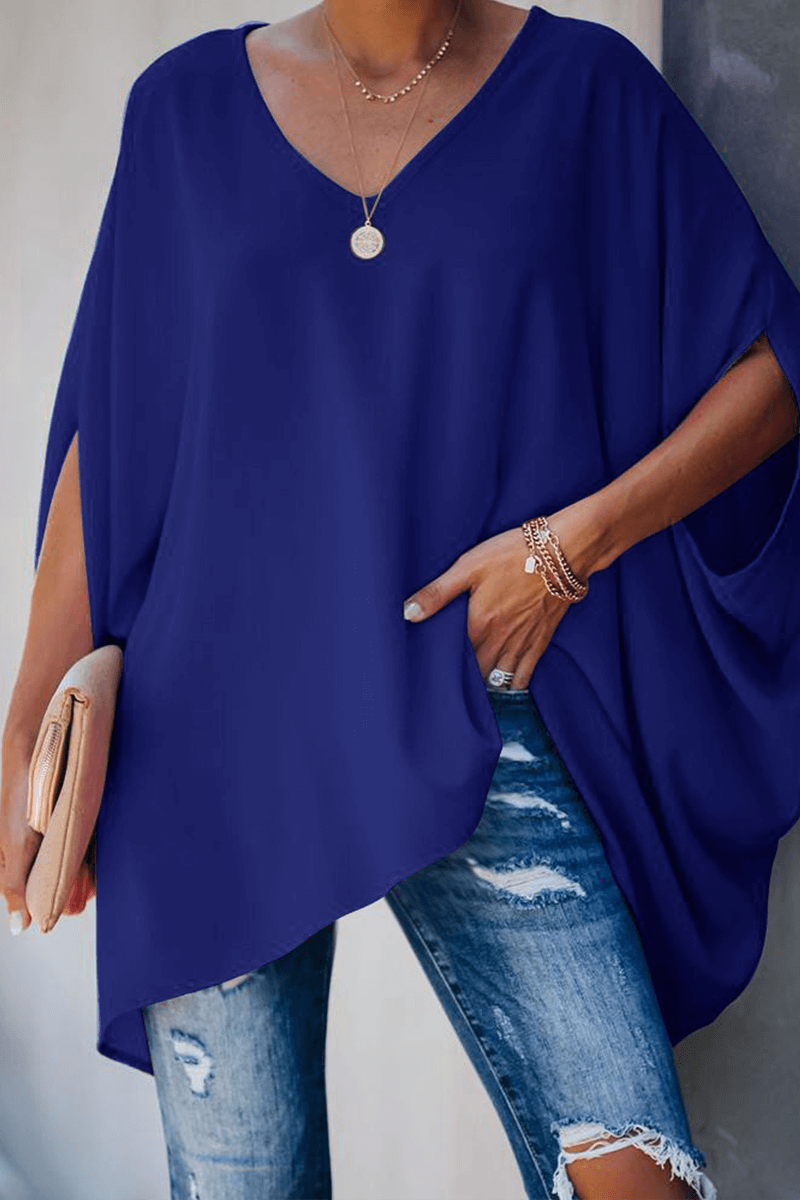 Zuri - Women's Flowing V-Neck Tunic Shirts